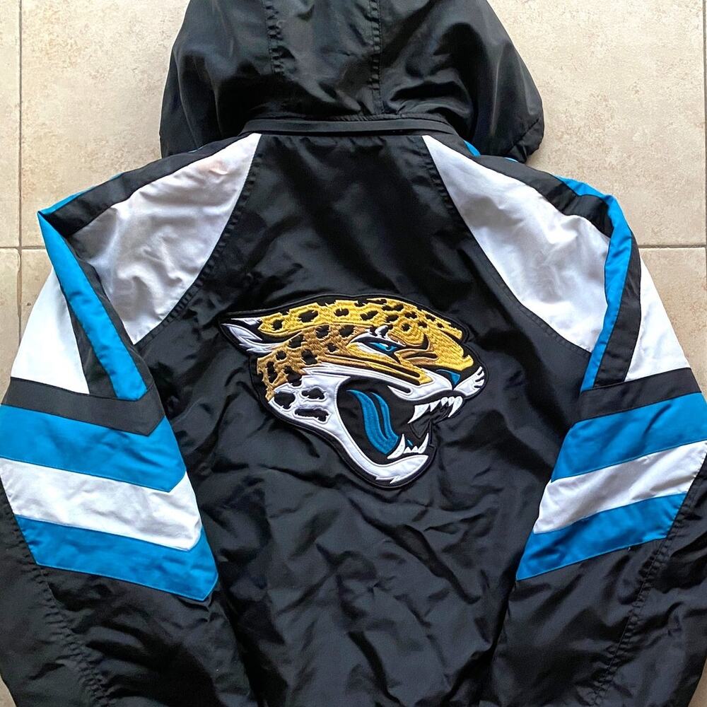 Jacksonville Jaguars 2010s STARTER G-III puffer jacket M black teal NFL football